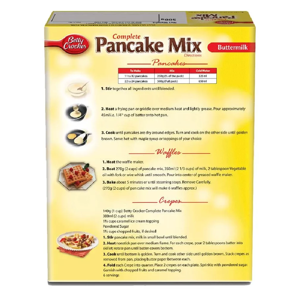 Betty Crocker Complete Pancake Mix - Buttermilk, 500 g-3.webp